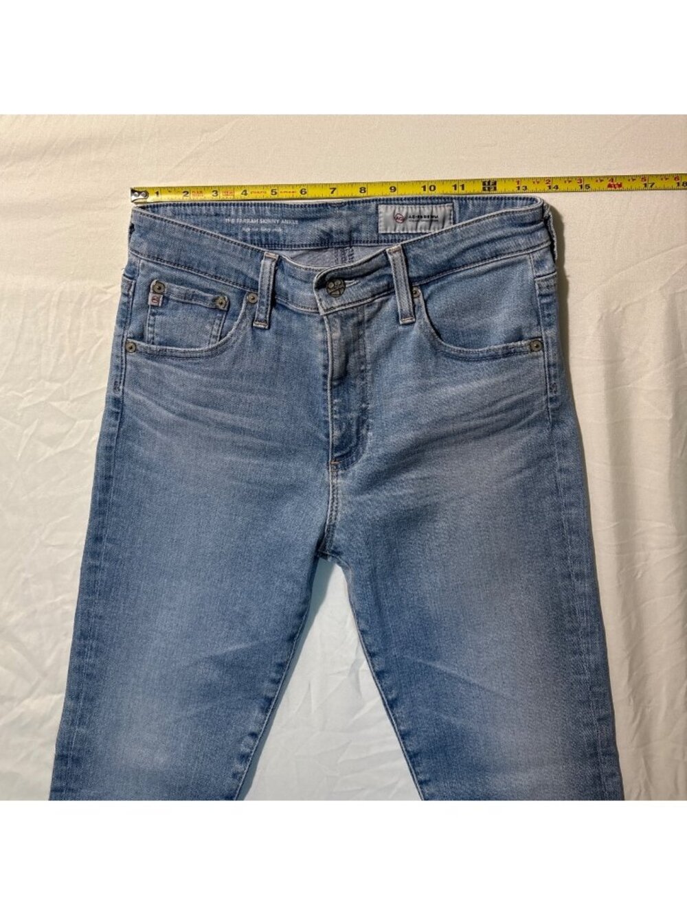 AG Adriano Goldschmied Farran Skinny Ankle Jeans Women’s Size 29R Light Wash - Picture 9 of 11